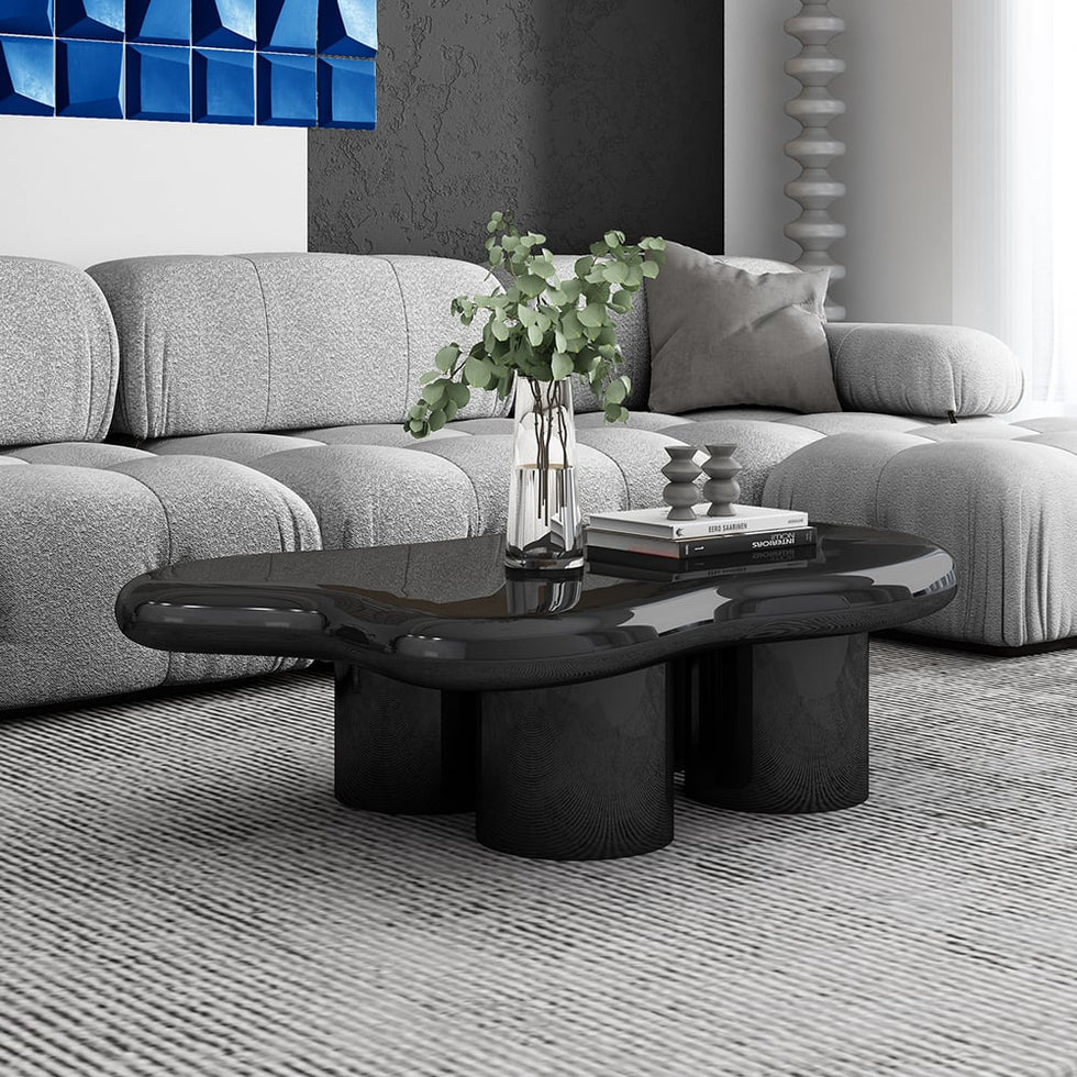HMR - 39" Irregular Cloud-Shaped Abstract Coffee Table