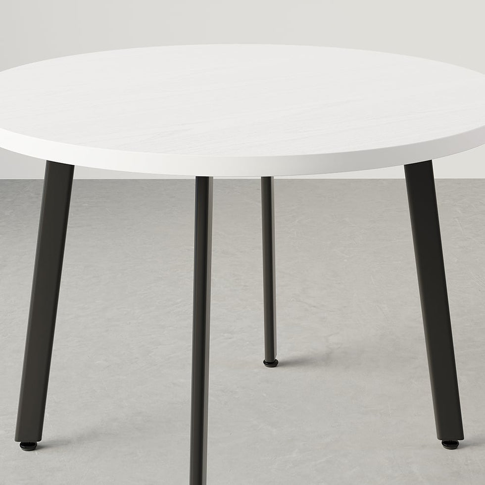 HMR - Dining Set 394 Modern Round Wood Dining Table with 4 Chairs