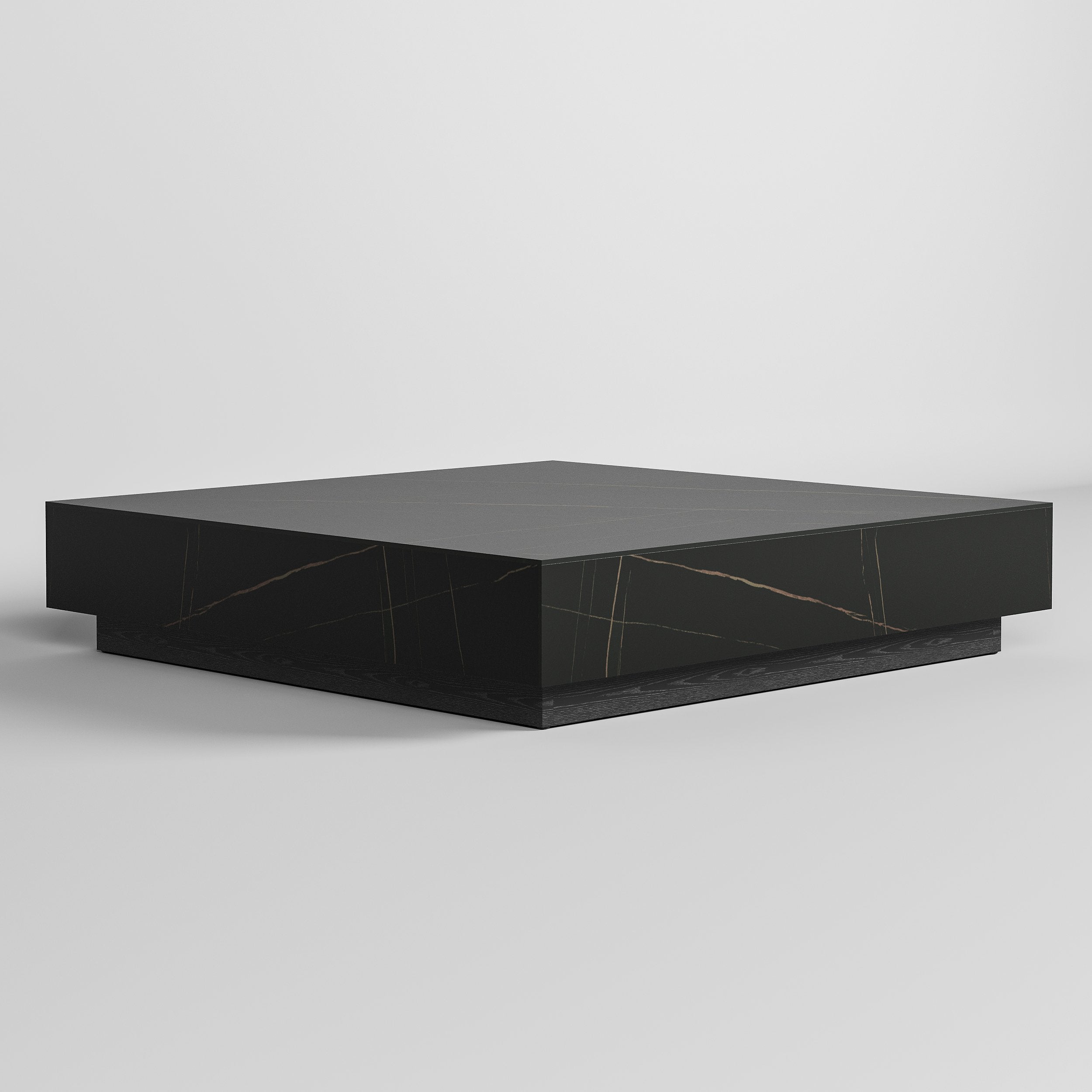 HMR - Sintered Stone Electric Fireplace TV Stand & Coffee Table Set
