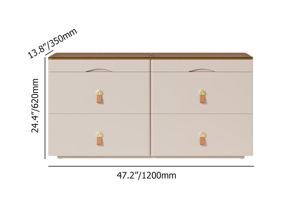HMR - Chanor 47" Glass Top 6-Drawer Dresser