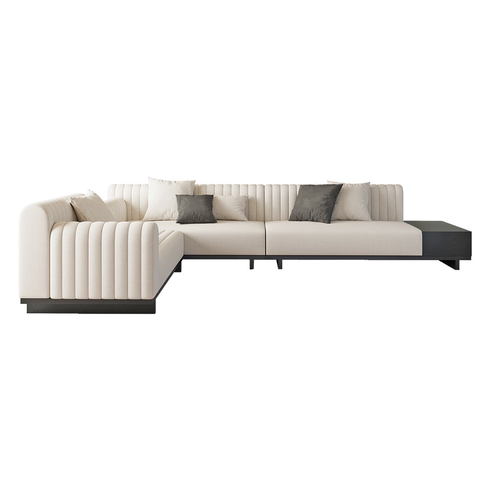 HMR - 157" Modern Corner L-Shaped Sectional Sofa with Side Open Storage