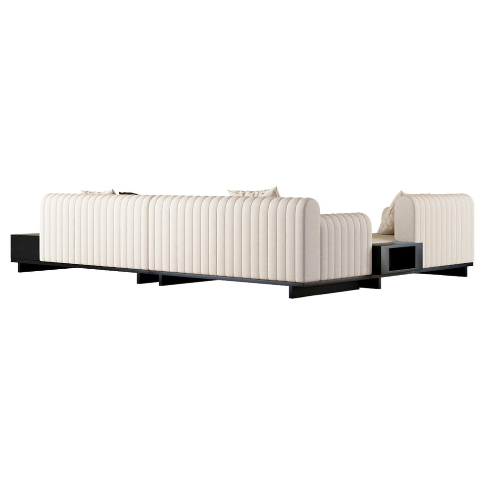 HMR - 157" Modern Corner L-Shaped Sectional Sofa with Side Open Storage