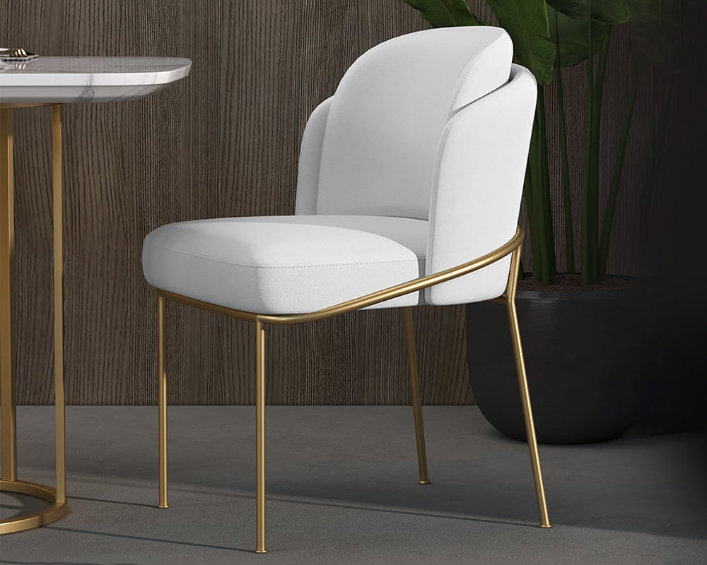 HMR - Linenic Series Modern Dining Chairs with Linen Upholstery