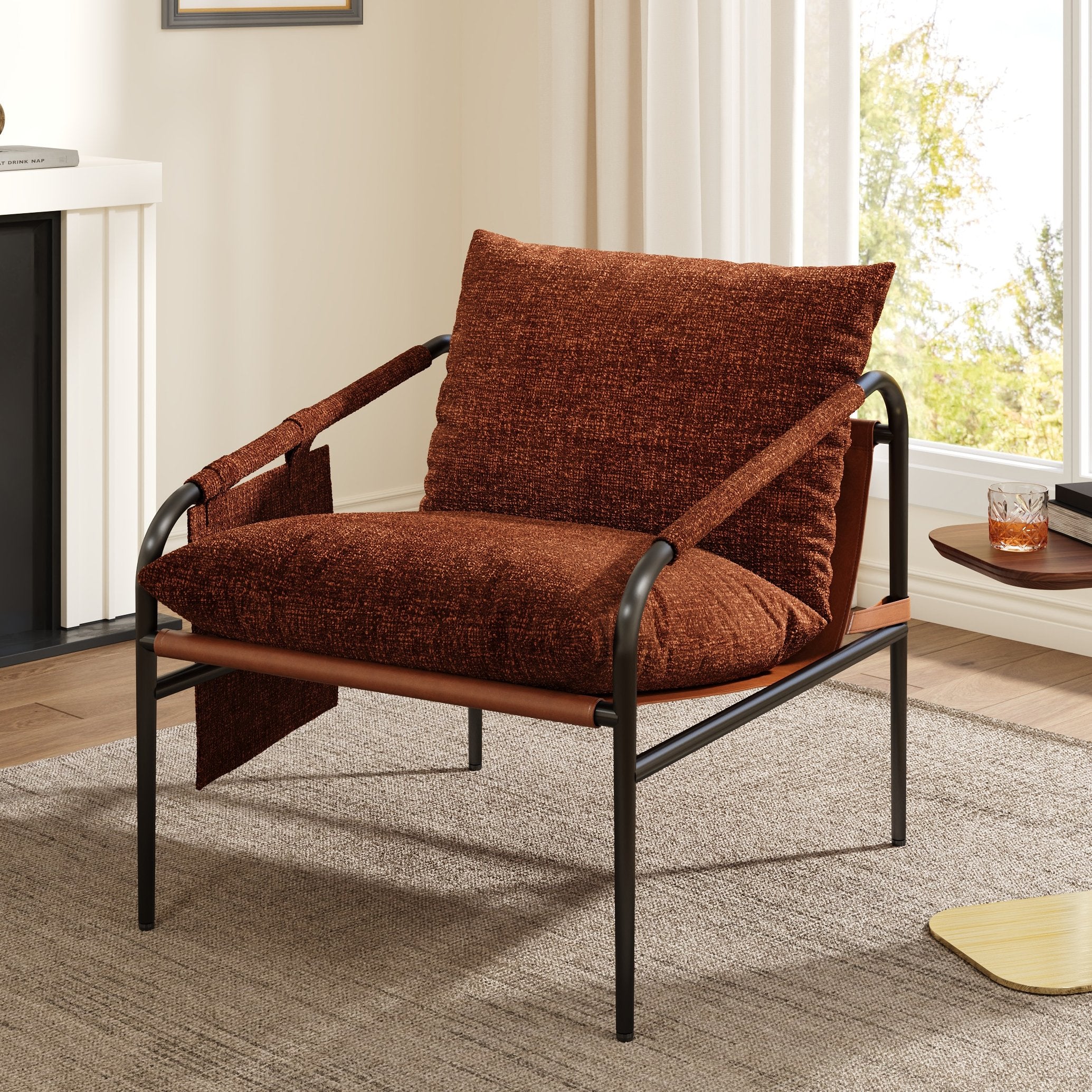 HMR - Accent Chair with Stainless Steel Frame