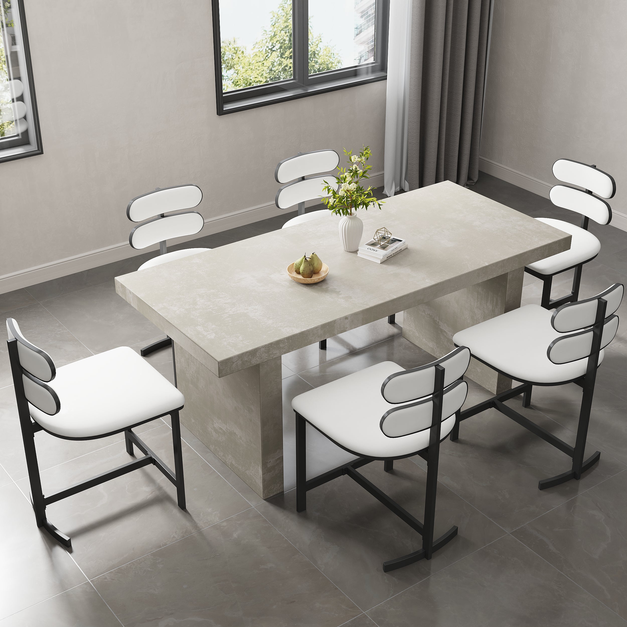 HMR - Dining Set 70.9" Farmhouse Dining Table