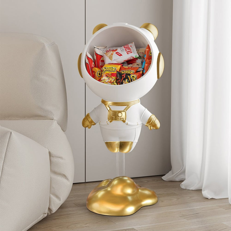 HMR - Astronaut Resin Figurine Floating Side Table with Storage