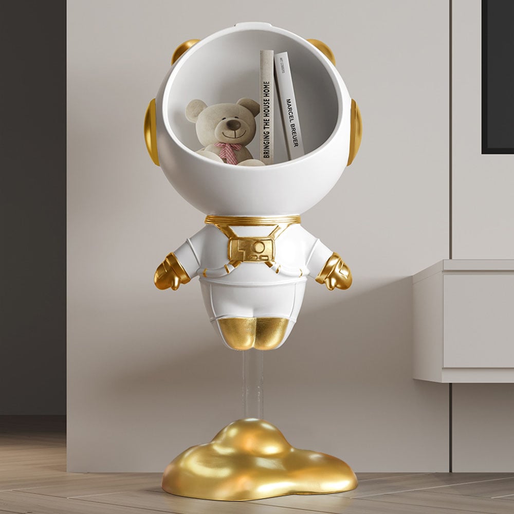 HMR - Astronaut Resin Figurine Floating Side Table with Storage