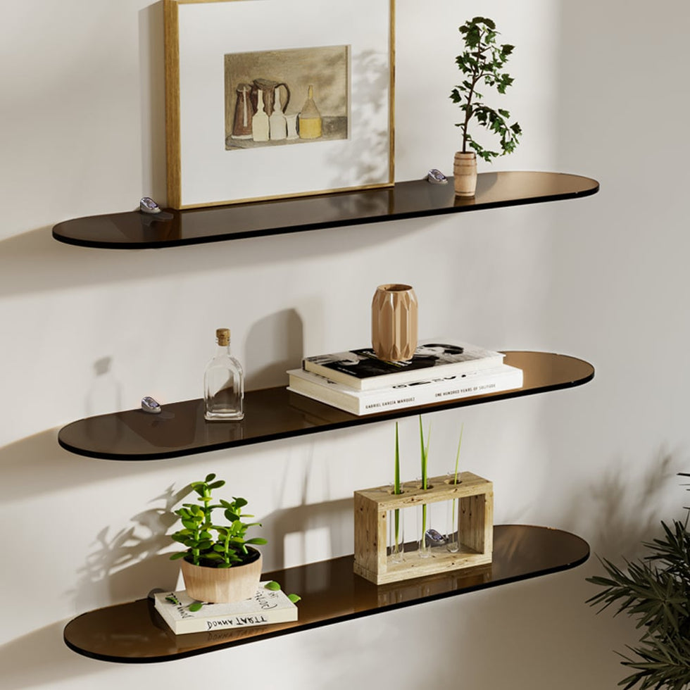 HMR - 3-Tier Acrylic Wall Mounted Storage Racks Floating Shelves