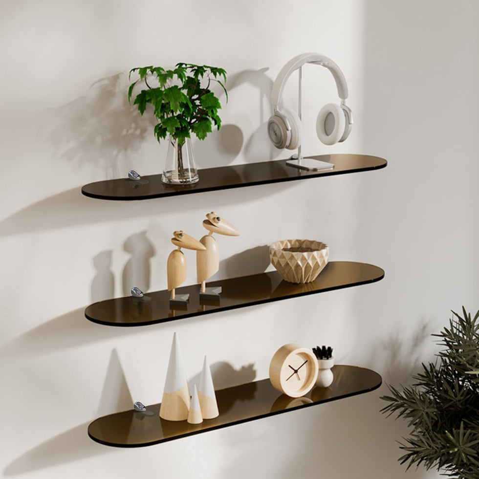 HMR - 3-Tier Acrylic Wall Mounted Storage Racks Floating Shelves