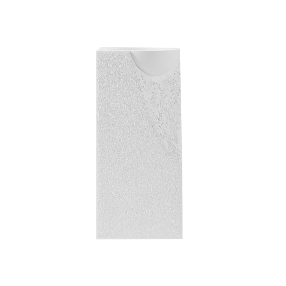 HMR - 34" Tall Japandi Stone Resin Pedestal Bathroom Sink Farmhouse Freestanding Sink
