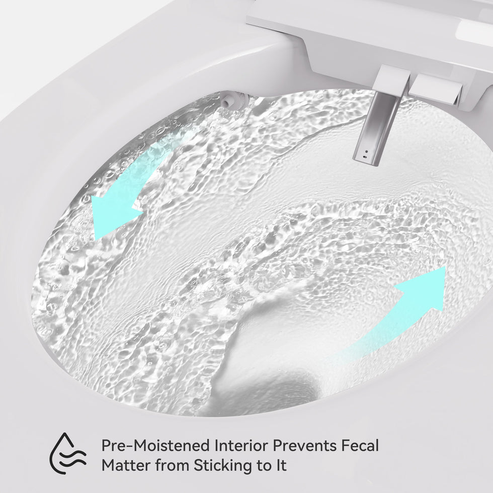 HMR - Automatic Smart Bidet Toilet with Rear Ambient Light 1.32 GPF