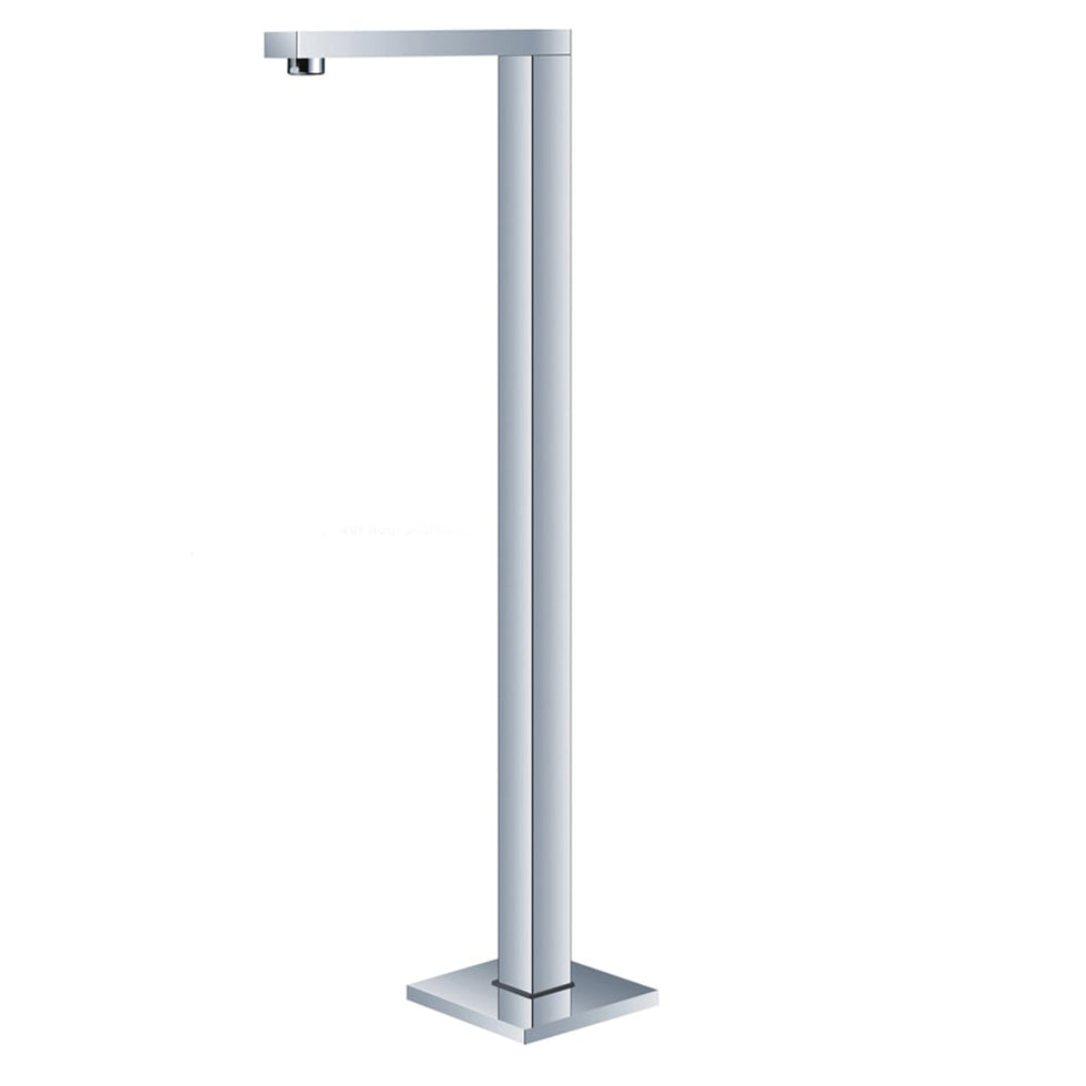 HMR - Modern Floor Mounted Tub Filler Single Handle Bathtub Faucet in Chrome Finish