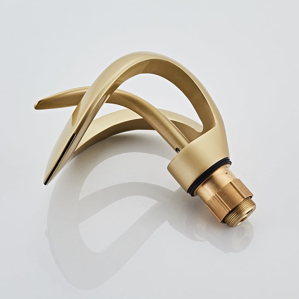 HMR - Waterfall Bathroom Sink Faucet Single Handle Solid Brass