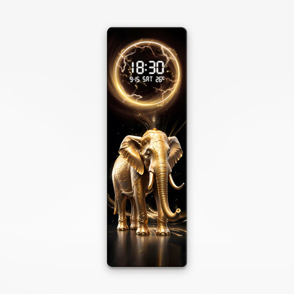 HMR - Modern Elephant Home Decor Digital Wall Clock with LED