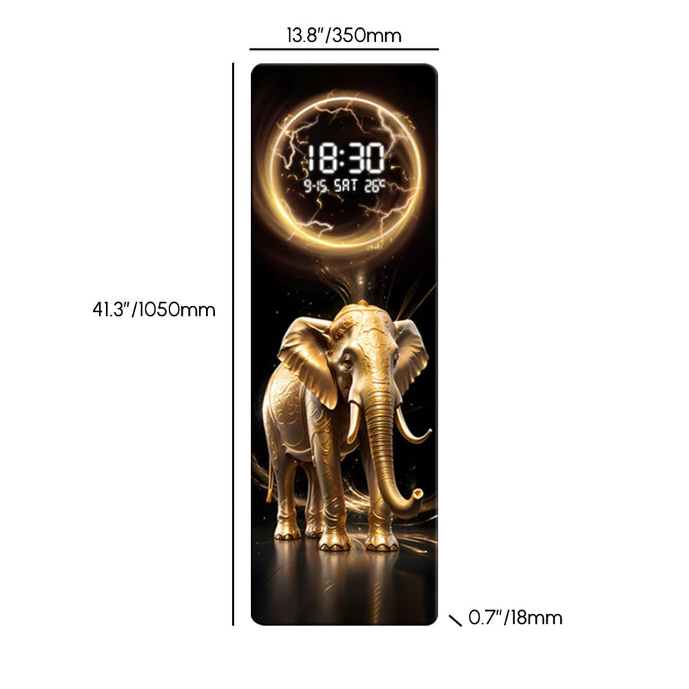HMR - Modern Elephant Home Decor Digital Wall Clock with LED