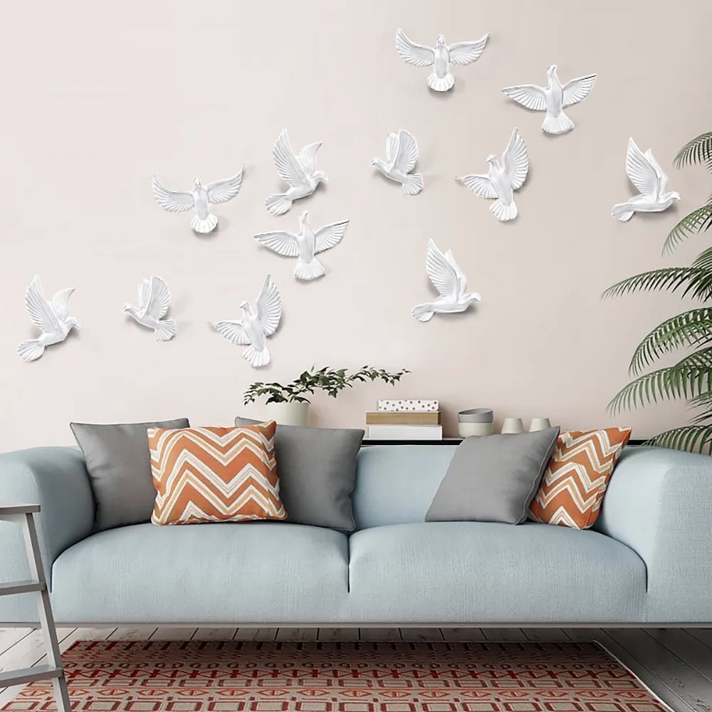 HMR - Flocking Birds Wall Decor (Set of 6)
