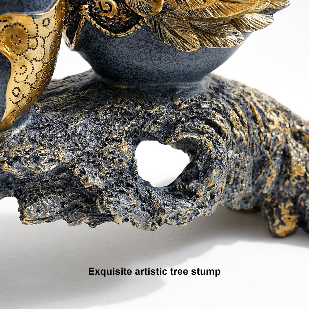 HMR - 14.2" Simulation Couple Swan Sculpture Art Ornament Table Statue Decor