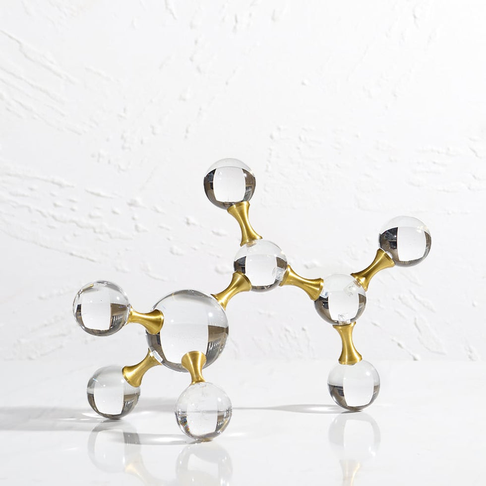 HMR - 9.8" Modern Crystal Ball Bubble Sculpture Decor Art 3D Molecular Ornament Living Room