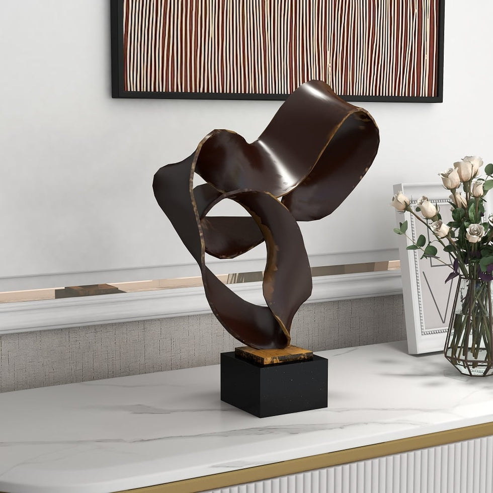 HMR - Industrial Resin Abstract Sculpture Home Decorative Figurine Desk Art Decor