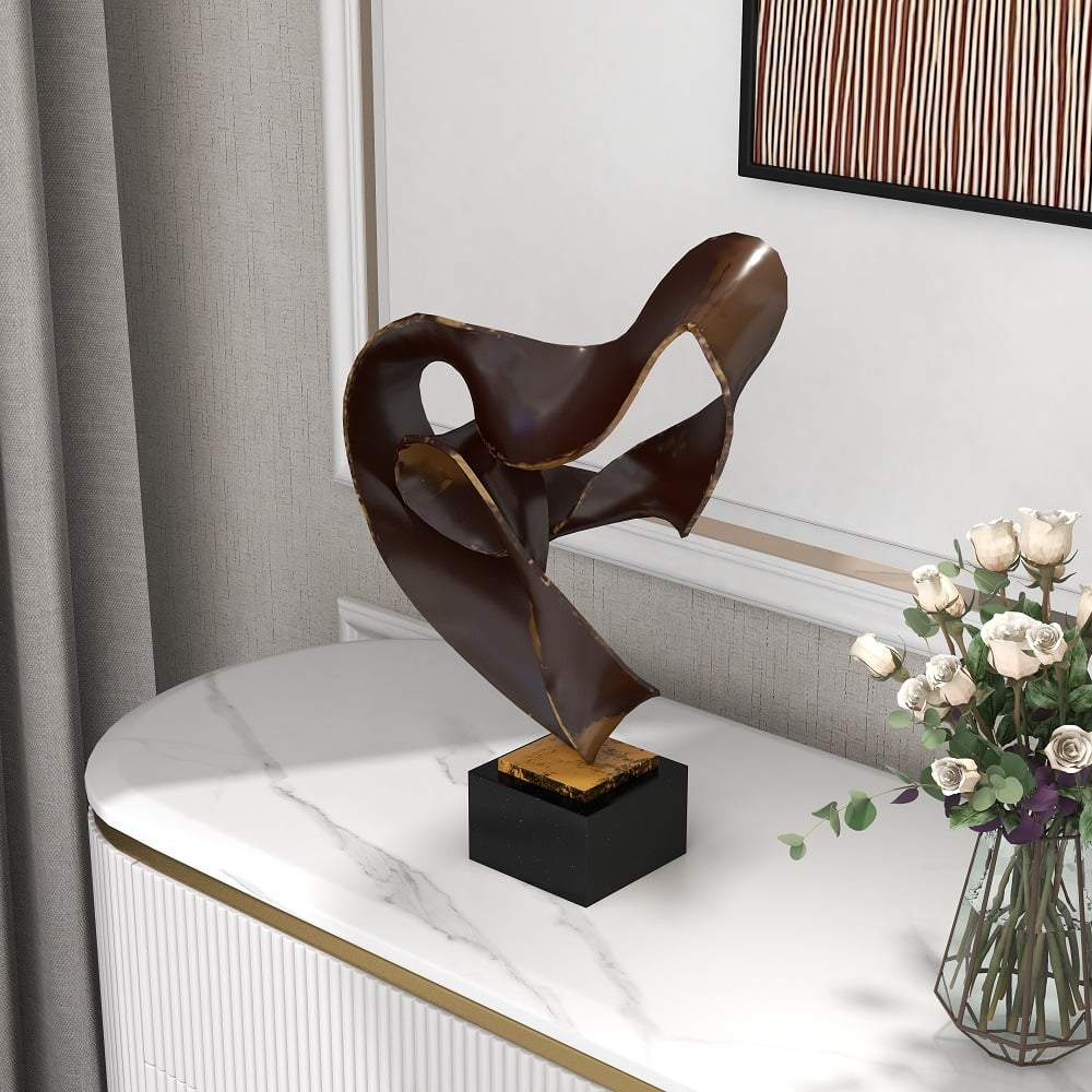 HMR - Industrial Resin Abstract Sculpture Home Decorative Figurine Desk Art Decor