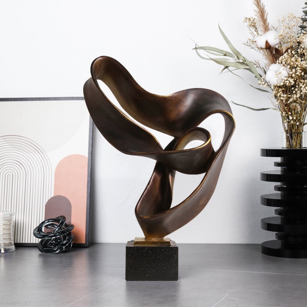HMR - Industrial Resin Abstract Sculpture Home Decorative Figurine Desk Art Decor