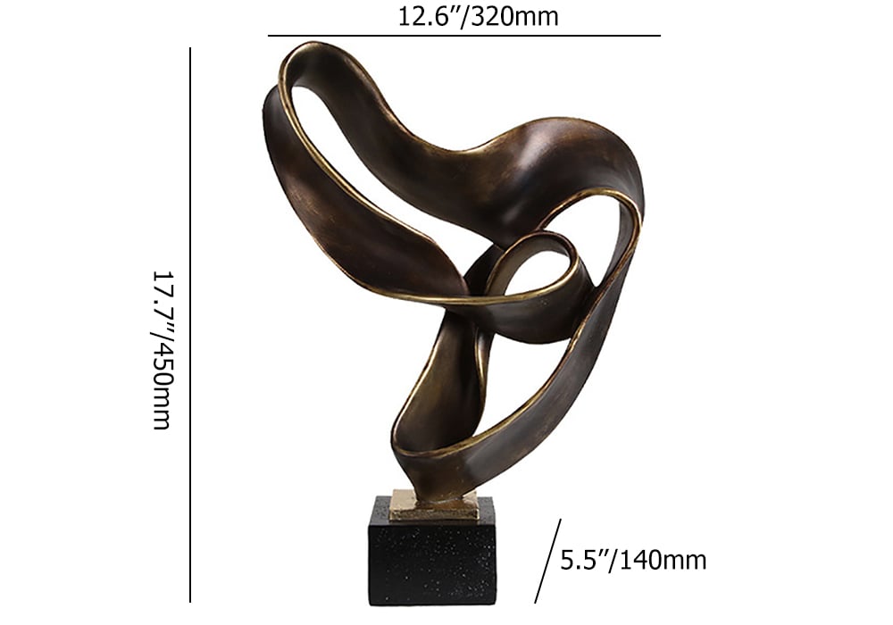 HMR - Industrial Resin Abstract Sculpture Home Decorative Figurine Desk Art Decor