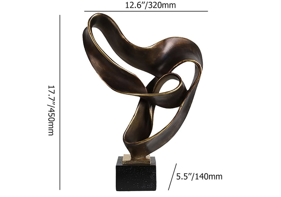HMR - Industrial Resin Abstract Sculpture Home Decorative Figurine Desk Art Decor