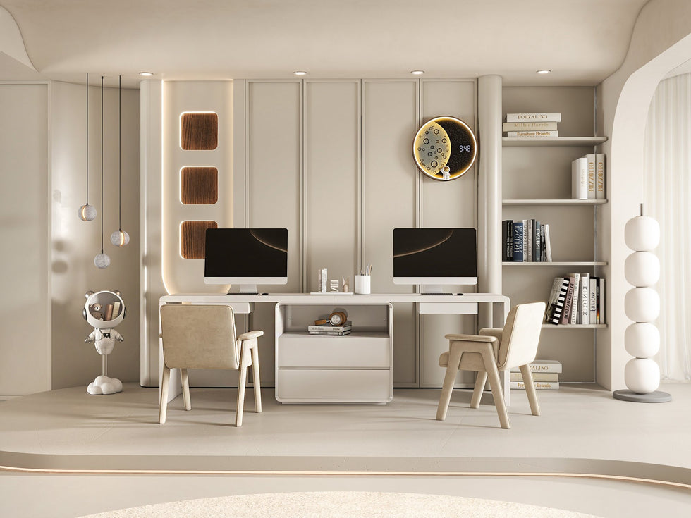HMR - 19.7" LED Digital Round Moon Astronaut Wall Clock Spaceman Decor Art USB Charging