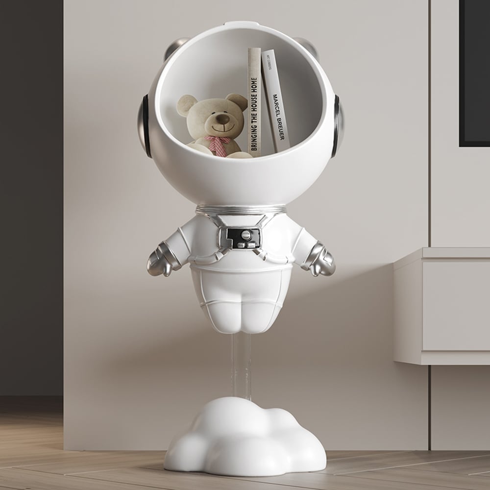 HMR - Astronaut Resin Figurine Floating Side Table with Storage