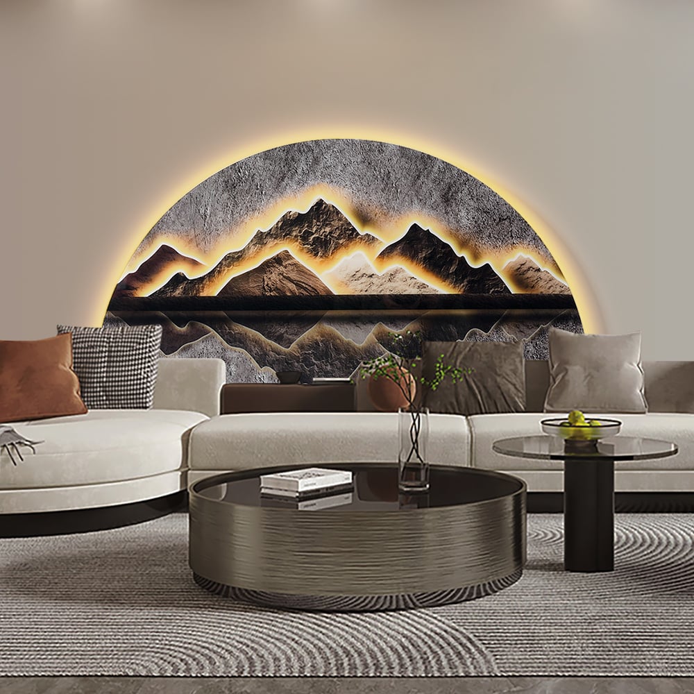 HMR - Modern Abstract LED Lighting Wall Decorative Painting Living Room Decorative