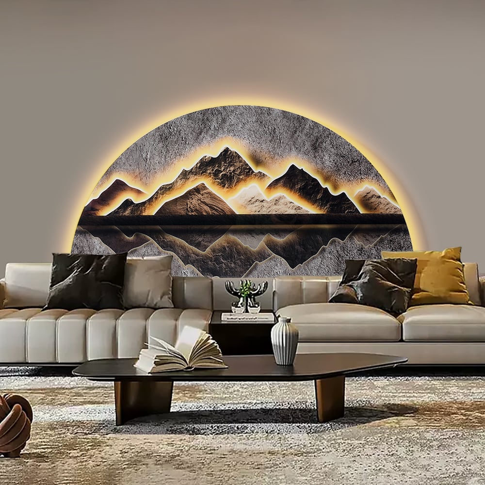 HMR - Modern Abstract LED Lighting Wall Decorative Painting Living Room Decorative