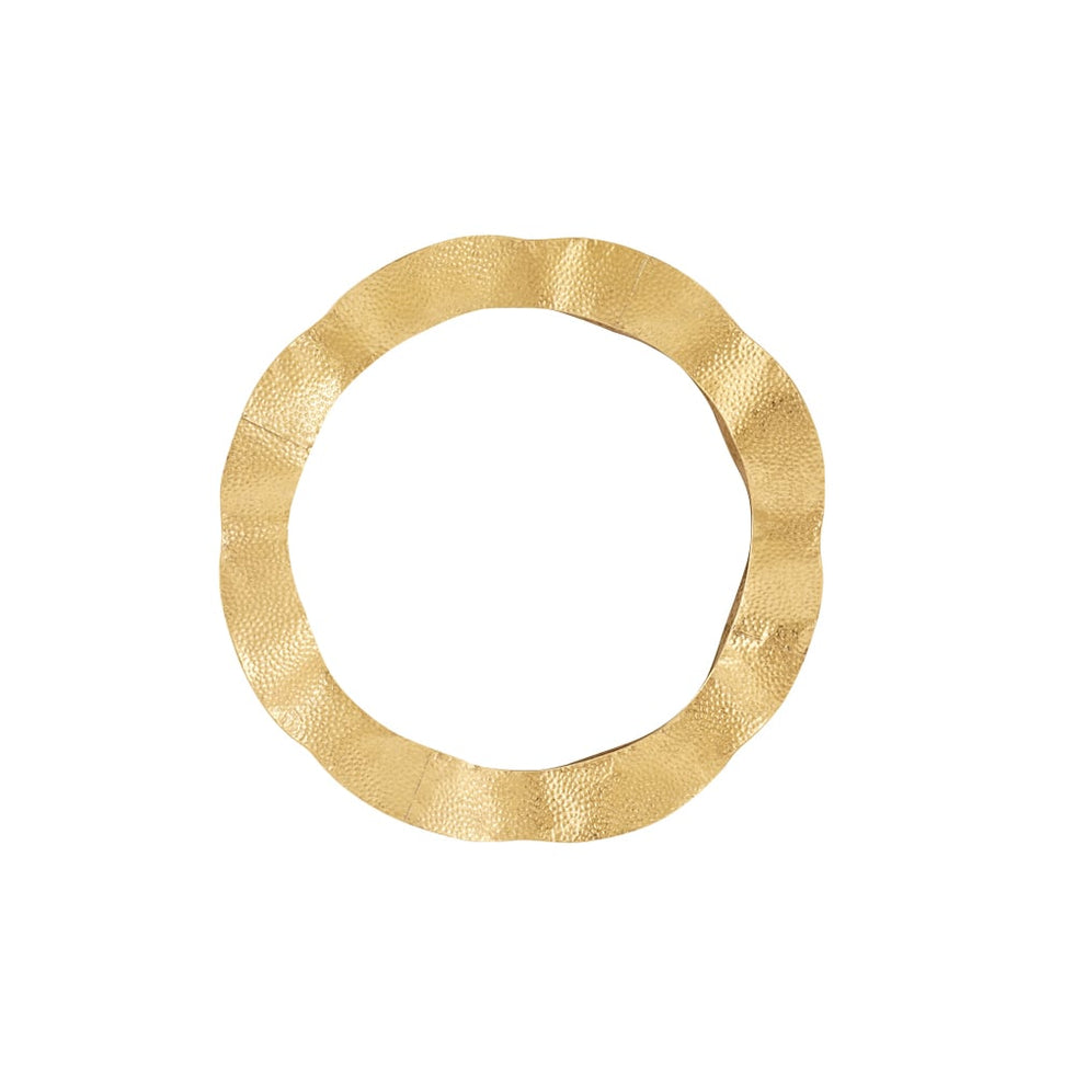 HMR - 24" Large Glam Gold Round Wall Mirror Decor Art for Living Room Bedroom