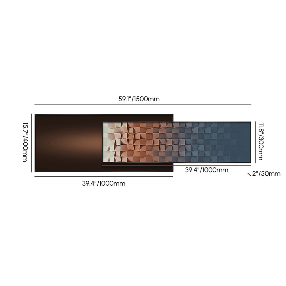 HMR - 59"× 15.7" Modern Adjustable Length Gradient Wall Decor