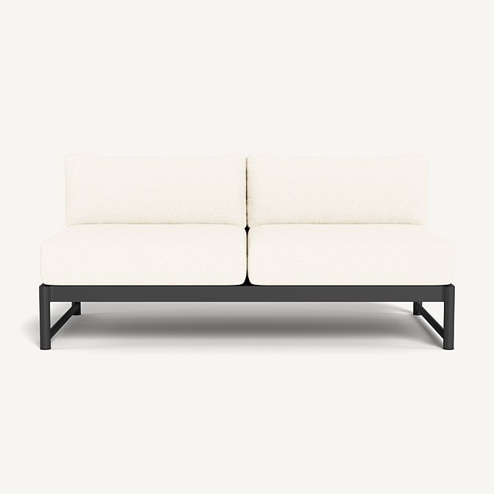 Harbour - Breeze Xl Aluminum 2 Seat Armless Sofa