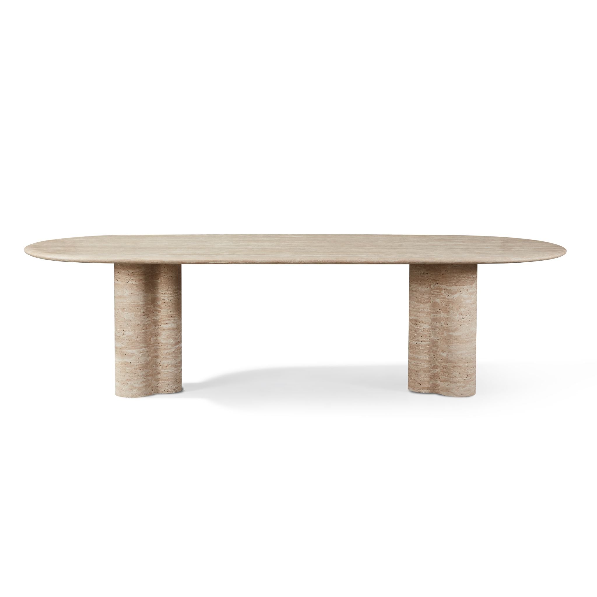 Harbour - Porto Travertine Pill Dining Table 108"