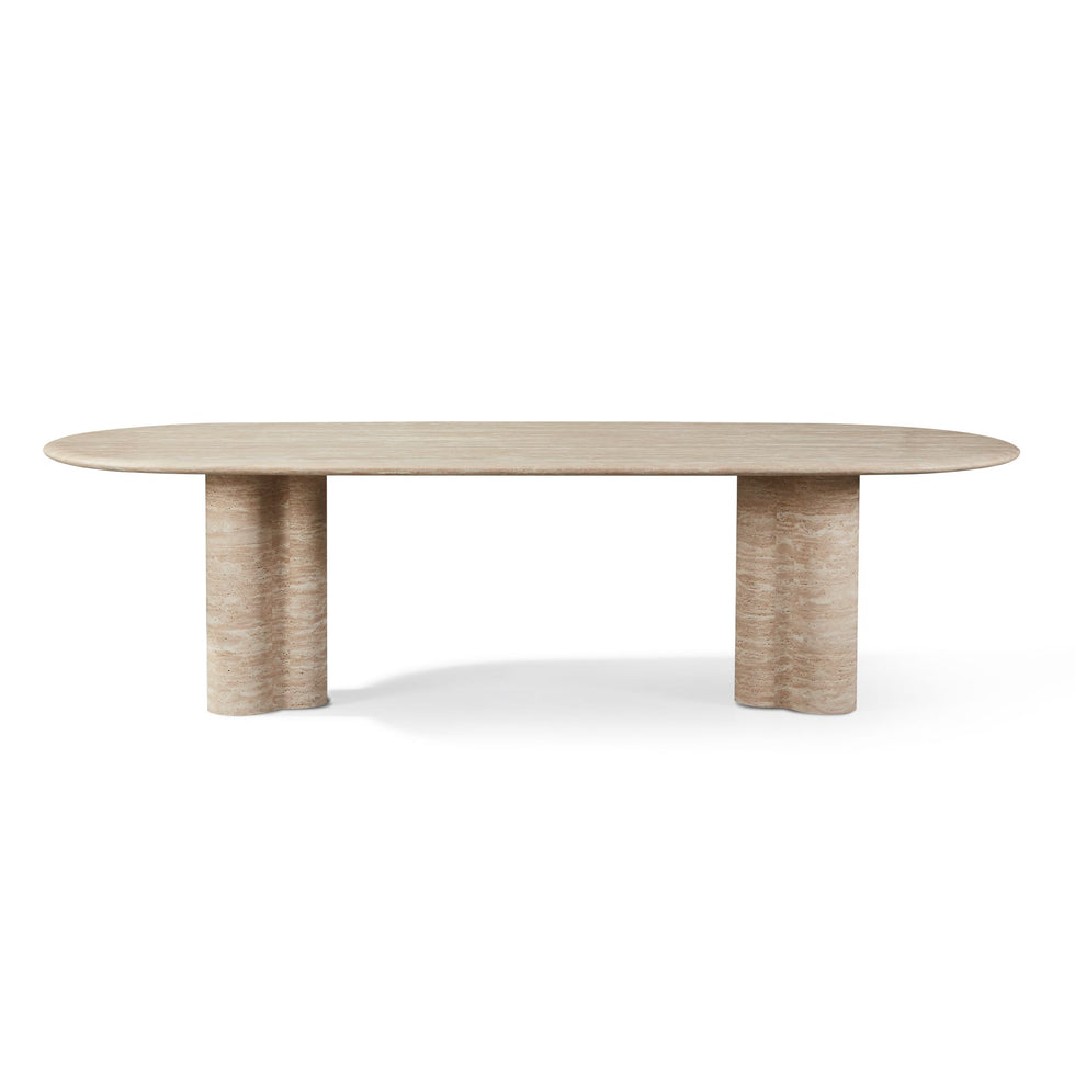 Harbour - Porto Travertine Pill Dining Table 108"