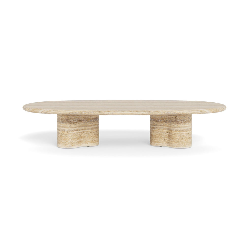 Harbour - Porto Travertine Pill Coffee Table