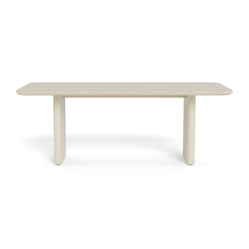 Harbour - Victoria Aluminum Stone Dining Table 81"