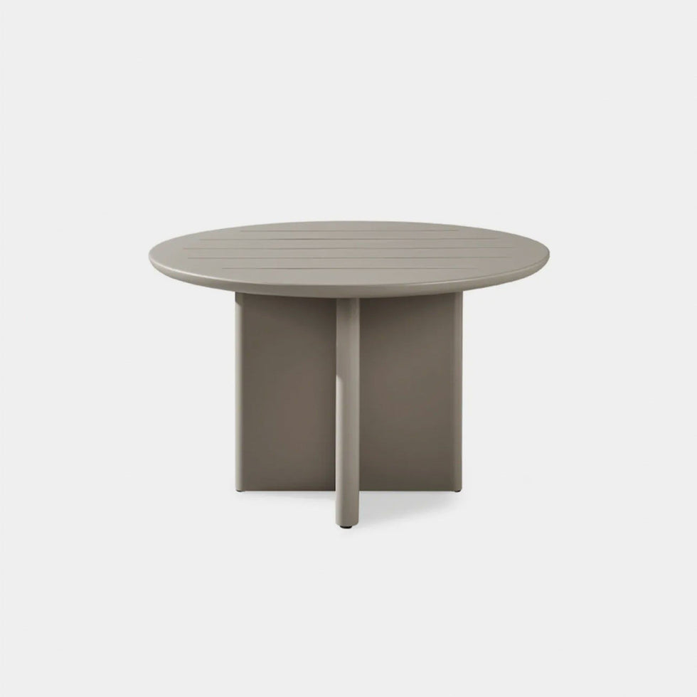 Harbour - Victoria Aluminum Slatted Round Dining Table 48"