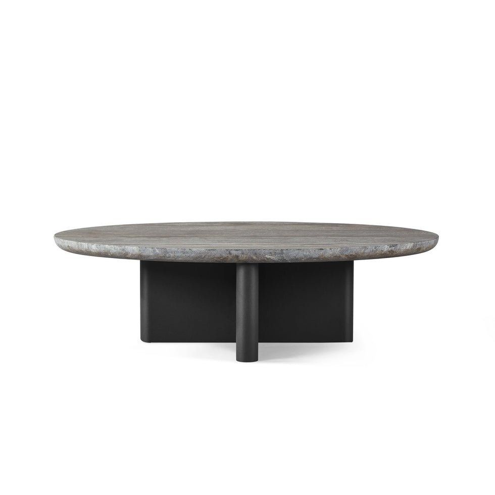 Harbour - Victoria Aluminum Oval Stone Coffee Table