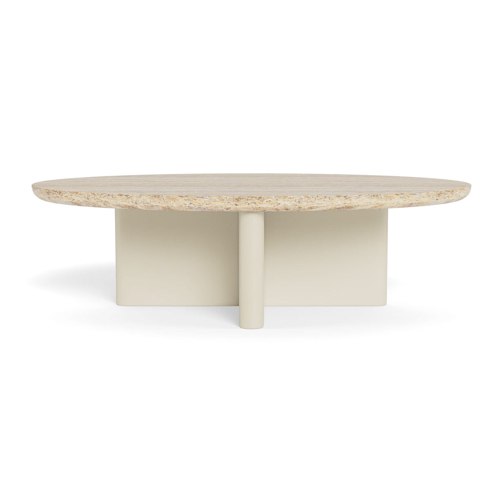 Harbour - Victoria Aluminum Oval Stone Coffee Table