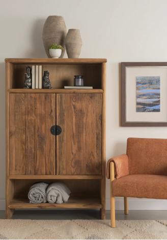 Mercana - Wayde Curio Cabinet in Brown, Wood