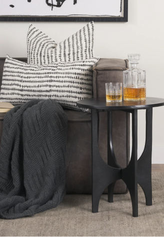 Mercana - Sobi Accent Table in Black, Metal