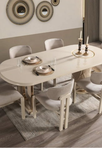 Nova - Santana Ivory 7-Piece Dining Set
