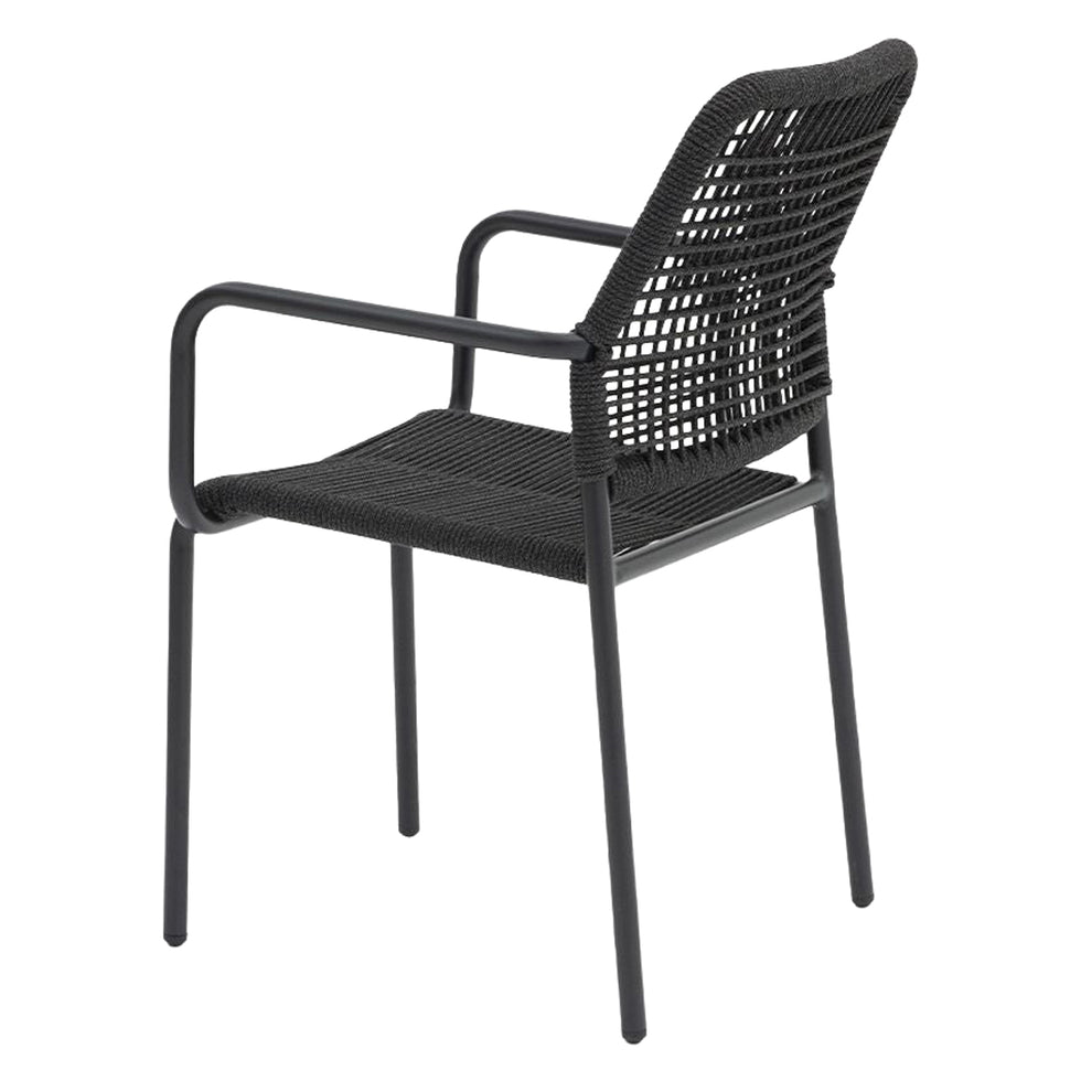 Mobital - Castile Dining Armchair in Coal Black Rope