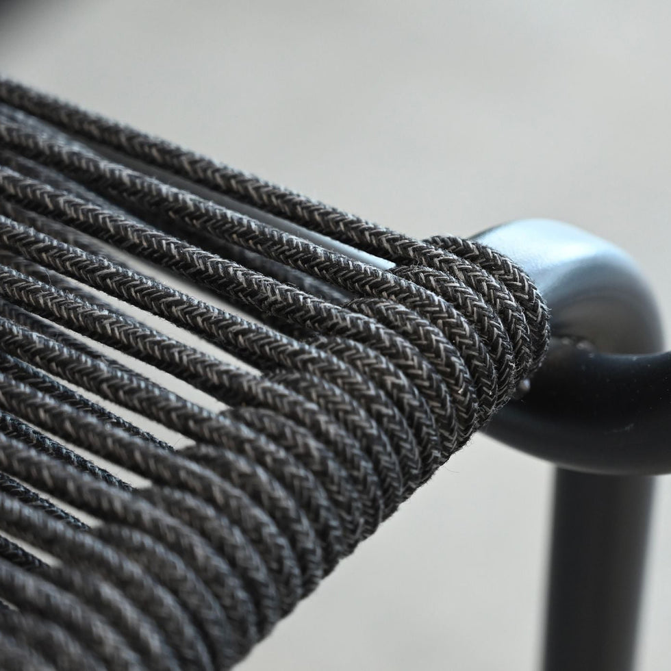 Mobital - Castile Dining Armchair in Coal Black Rope