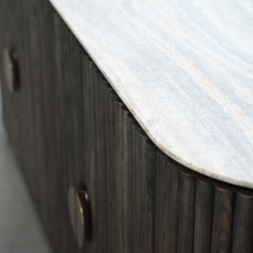Mobital - Koii Sideboard in Silver Gray Travertine