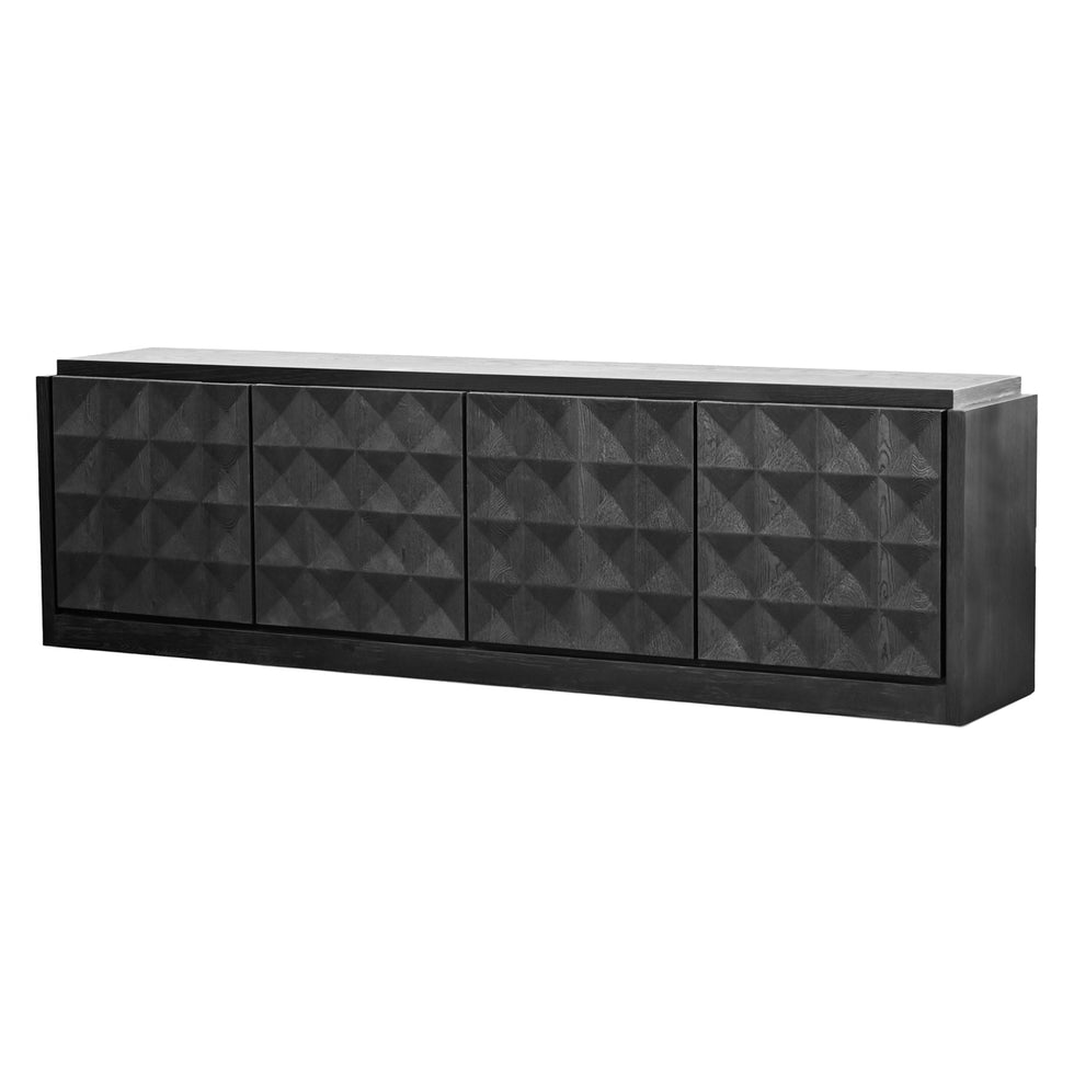 Mobital - Moss Sideboard Wide in Matte Black Oak