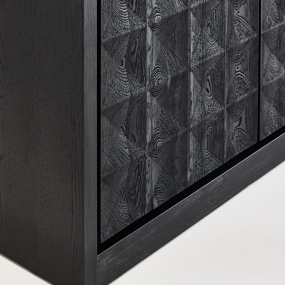 Mobital - Moss Sideboard Wide in Matte Black Oak