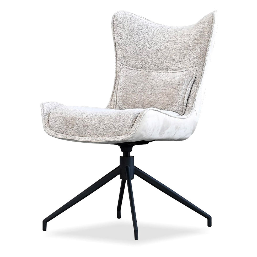 Mobital - Amalfi Swivel Dining Chair in Black